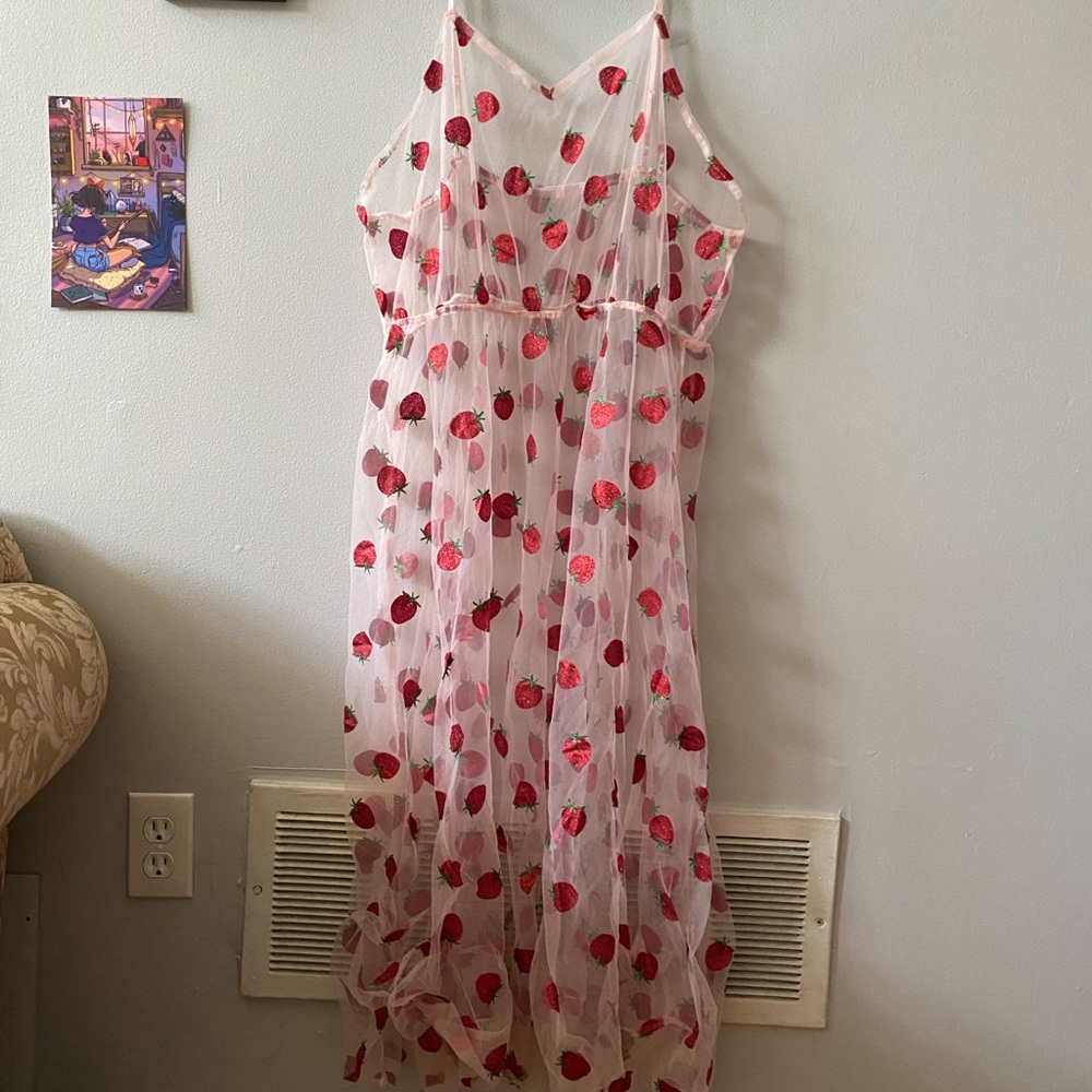Shein Strawberry Slip Dress
